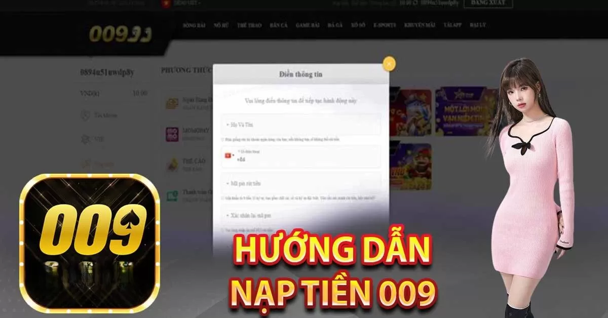 Hướng dẫn nạp tiền 009