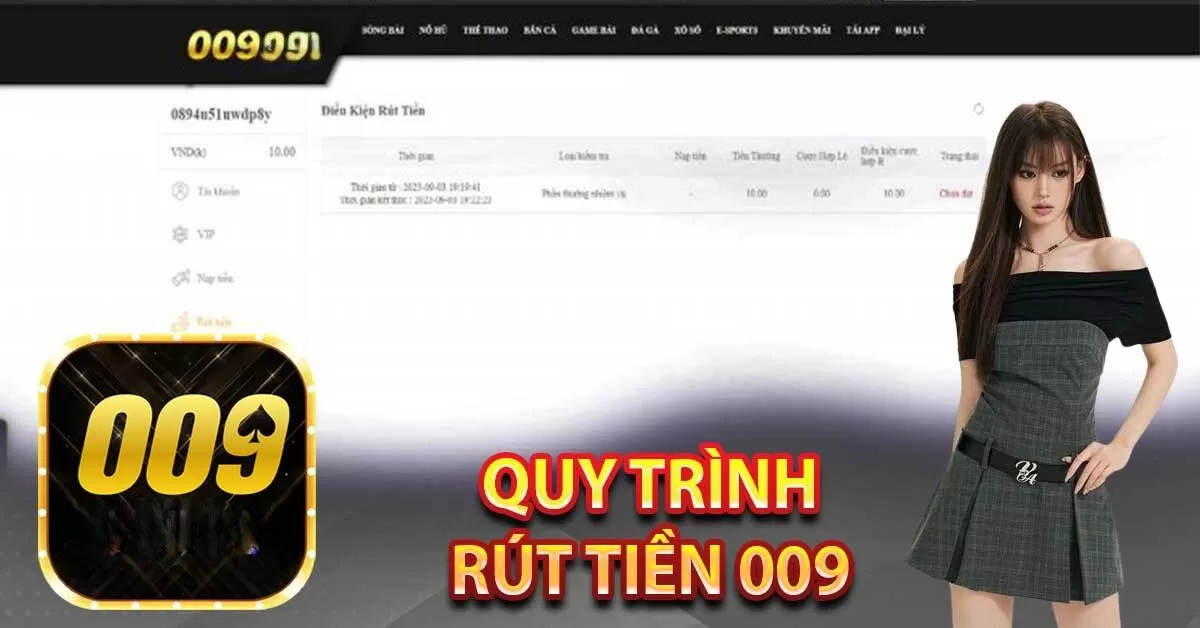 Quy trình rút tiền 009